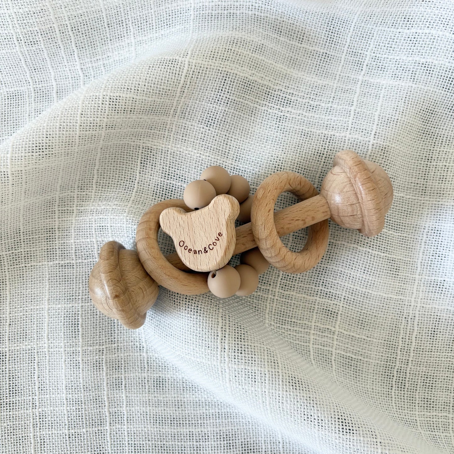 Baby Silicone Teddy Rattle Teether