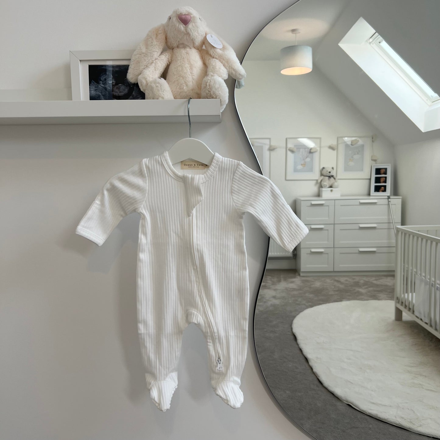Baby sleepsuit white 1