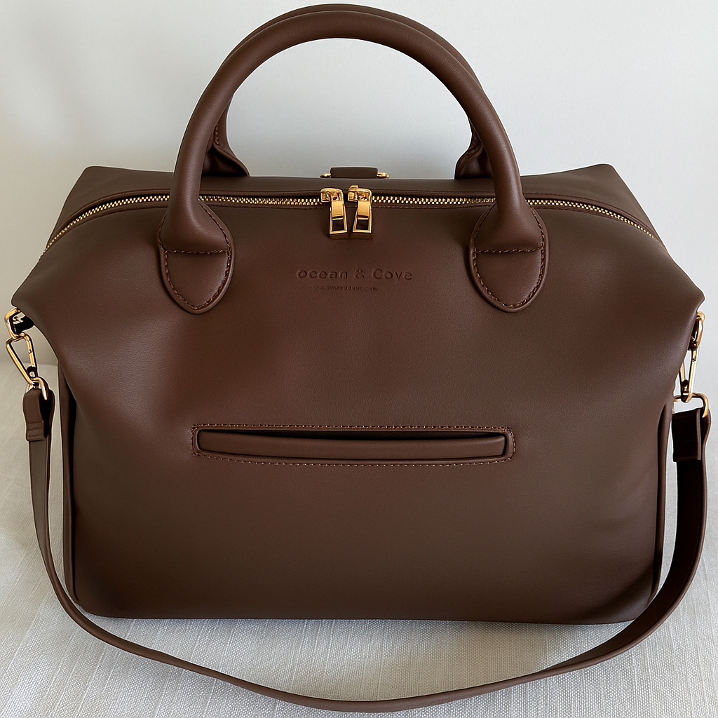 Vegan Leather Midi Baby Nappy Changing Bag
