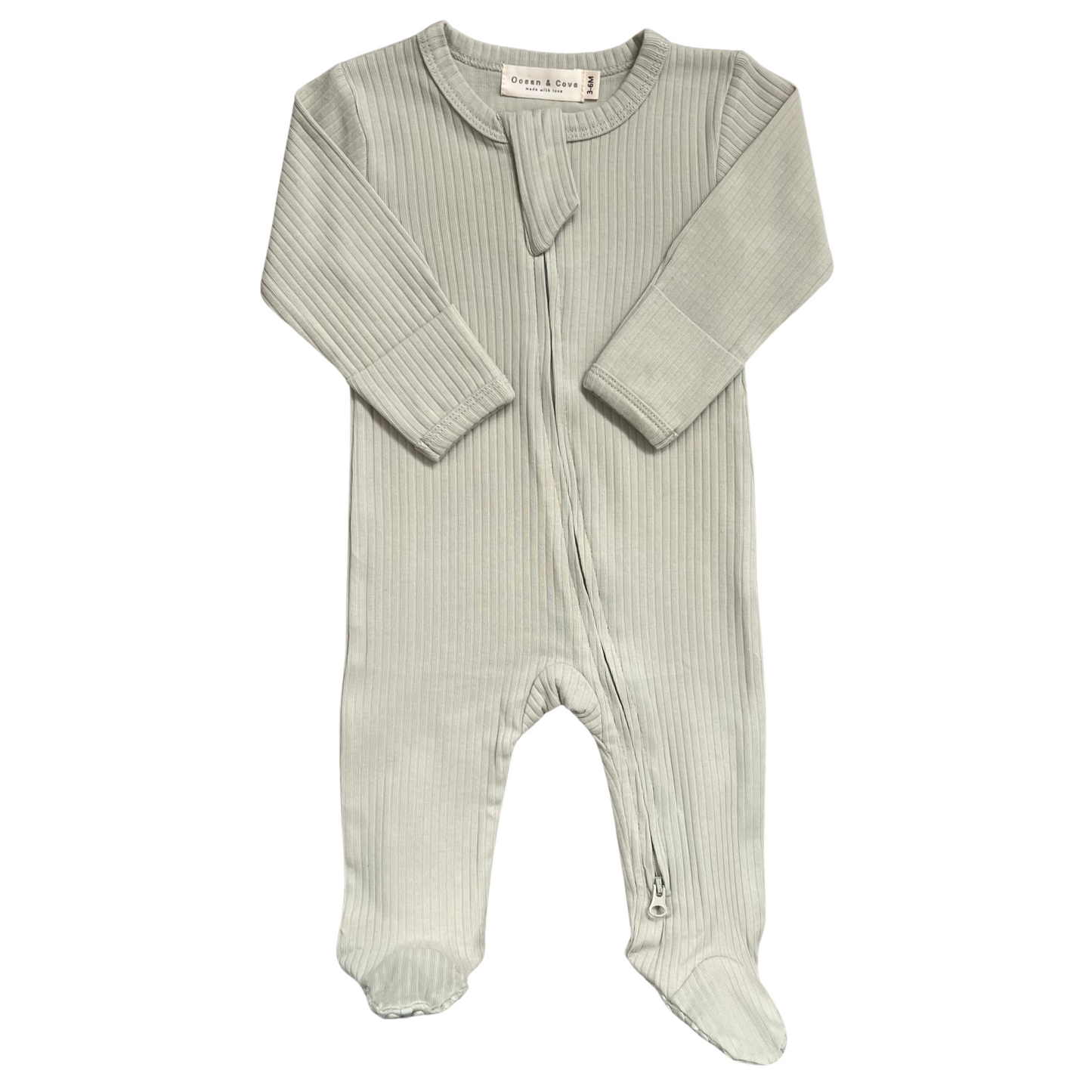 Baby Sleepsuits Sage Green 2