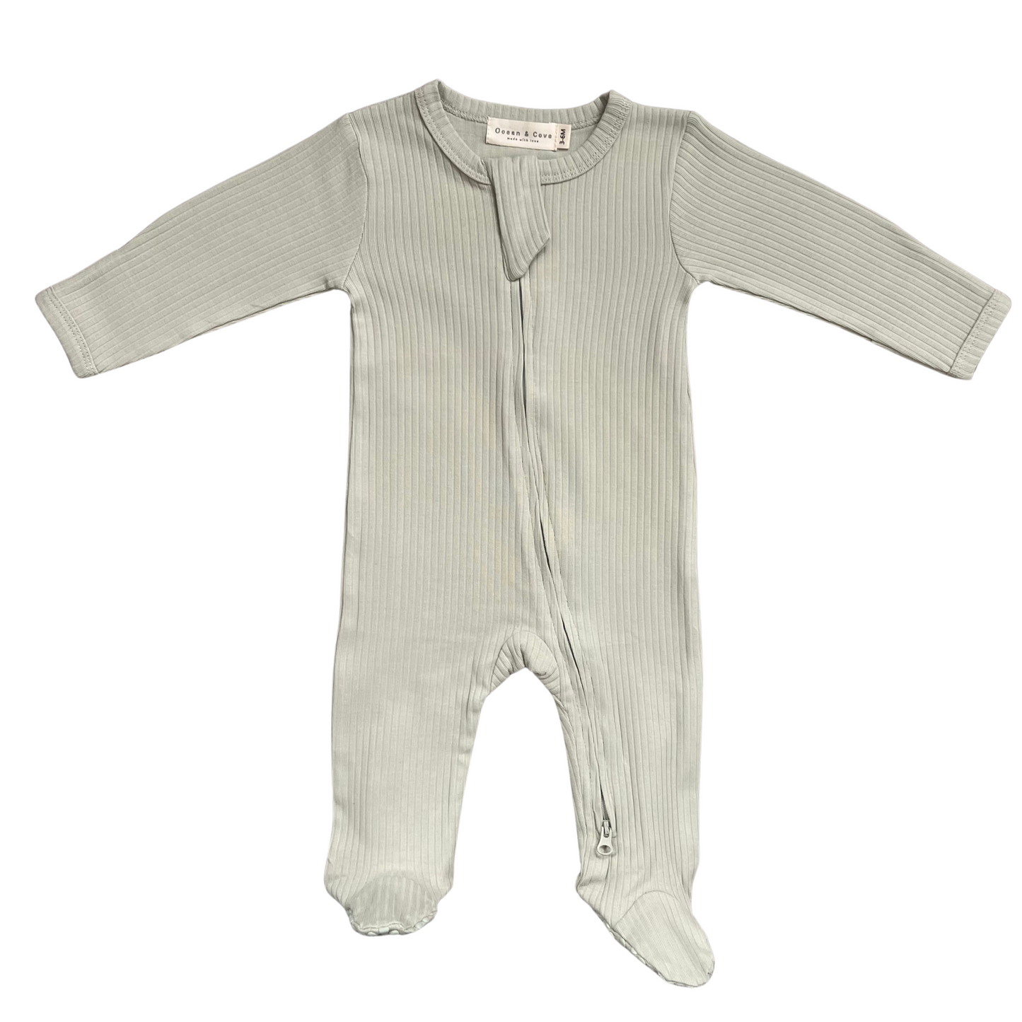 Baby Sleepsuits Sage Green 1
