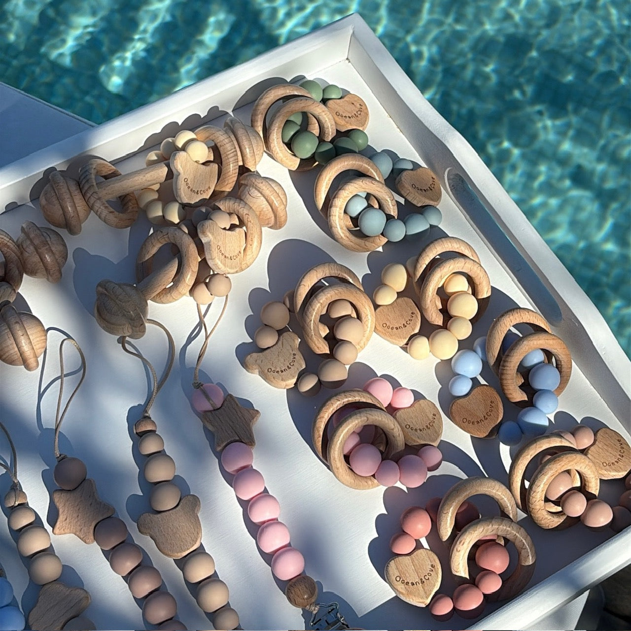 baby dummy clips and teethers in soft silicone material