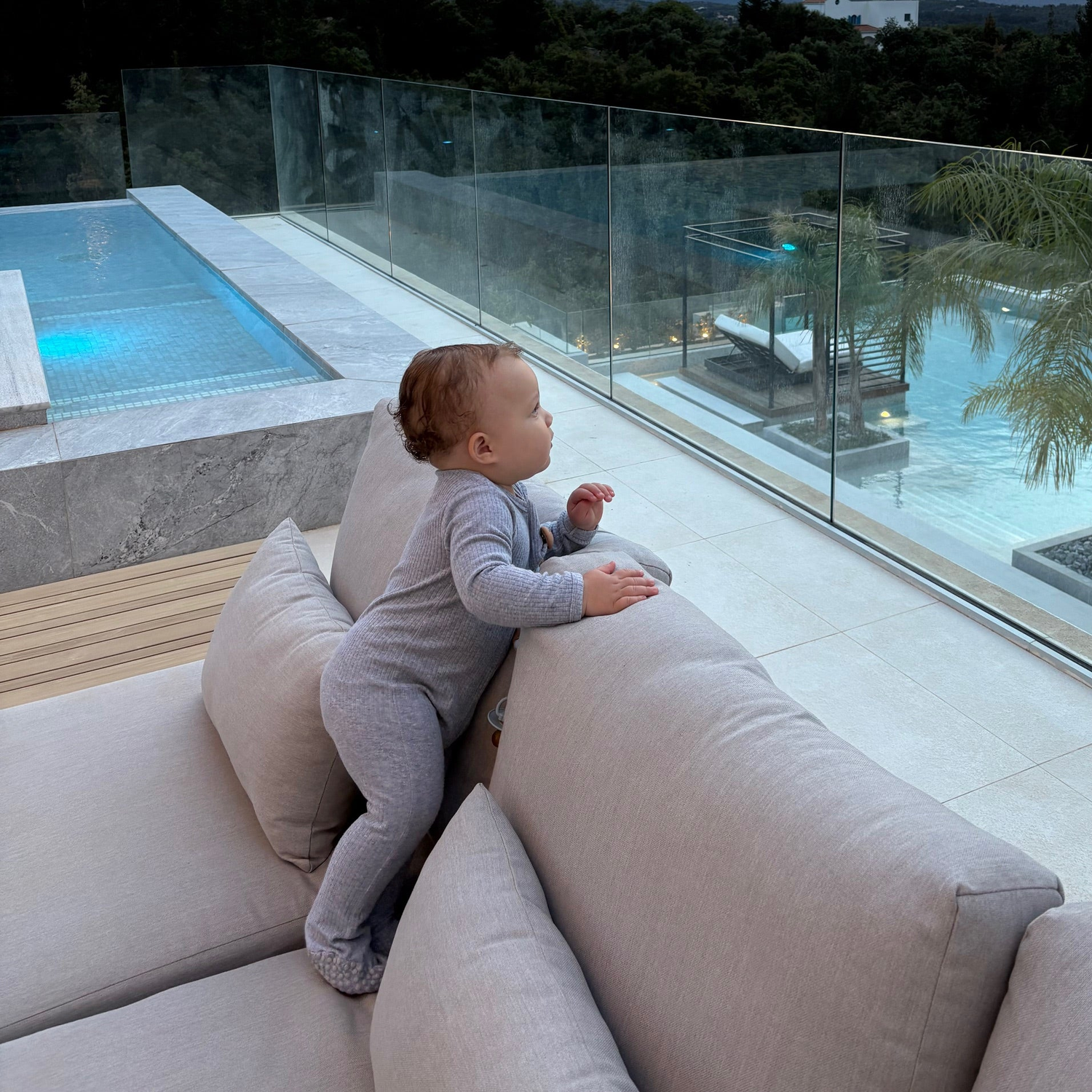 organic ribbed zip sleepsuit with two-way zip for babies