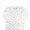 Sample Sale - Beige Heart Organic Cotton Zip Sleepsuit 12-18 months