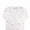 Sample Sale - Beige Heart Organic Cotton Zip Sleepsuit 12-18 months