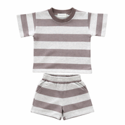 Striped oversized t-shirt and shorts set - view 7