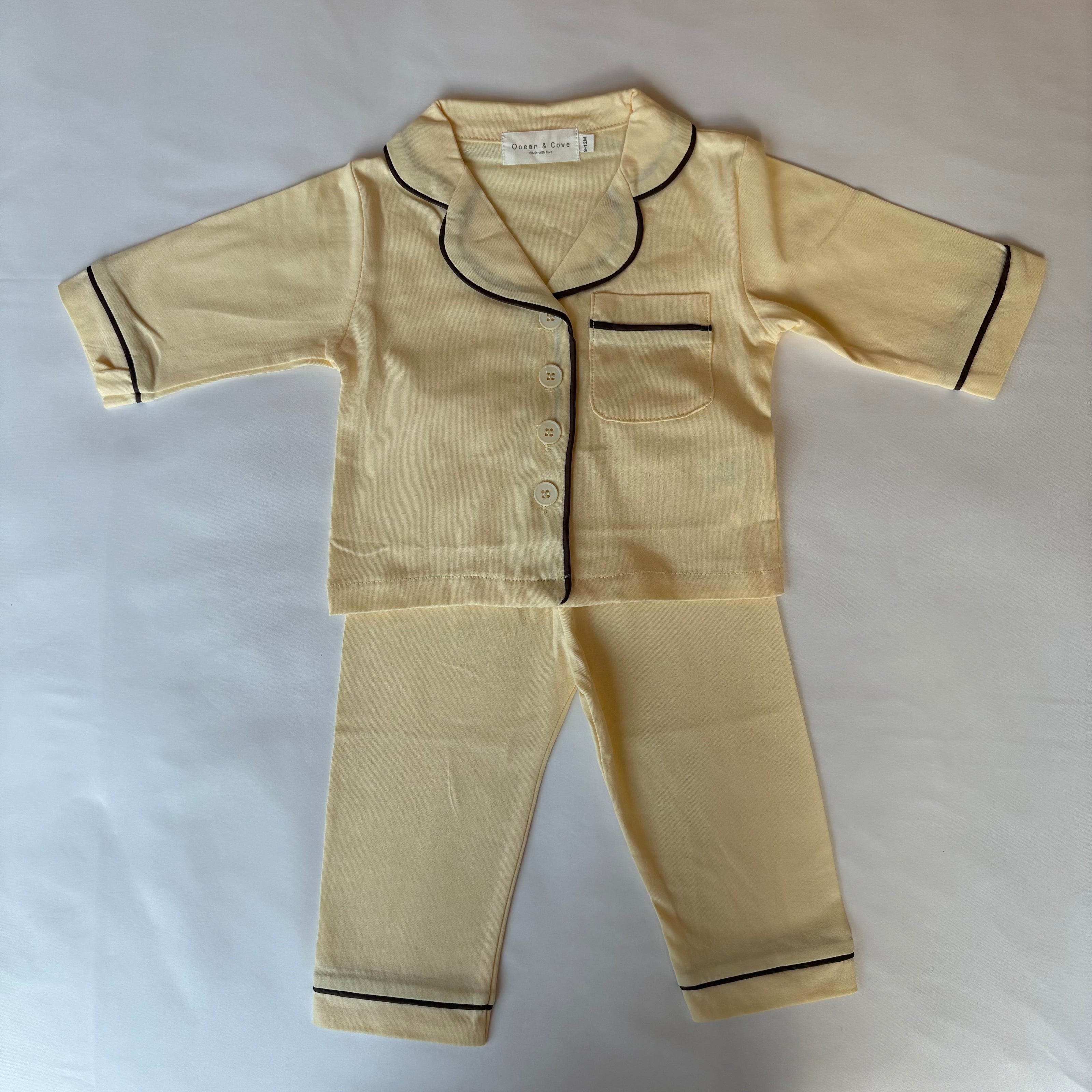 Contrast Trim Pyjama Set