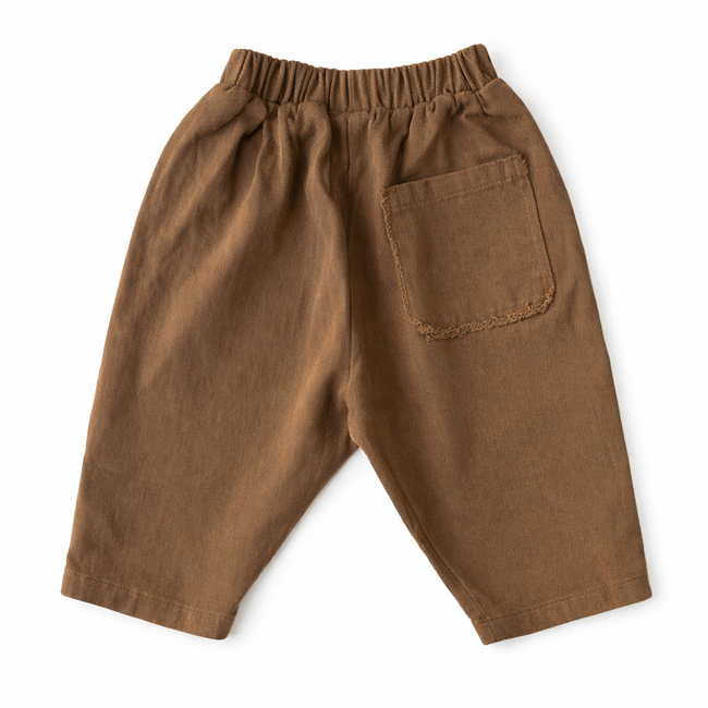 Brown Wide Leg Pocket Trousers