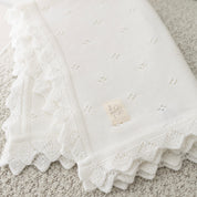 Organic Cotton Pointelle Baby Blanket