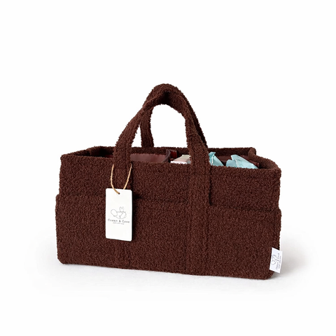 Bouclé Baby Nappy Caddy Organiser