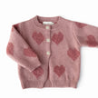 Heart Fluffy Pink Cardigan