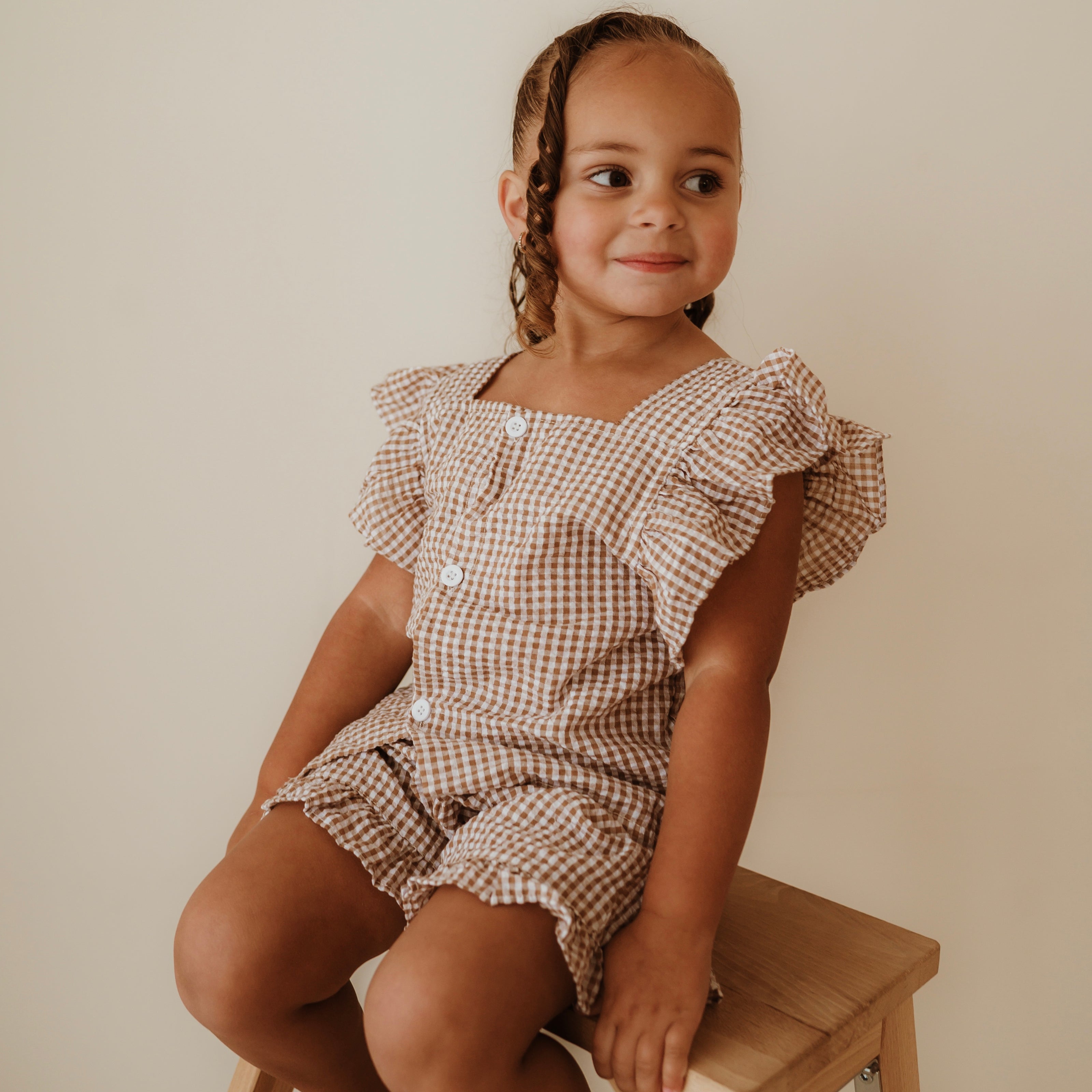 Ruffled Top and Shorts Co-ord