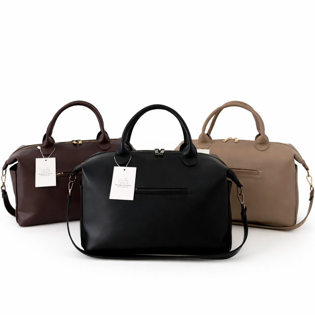 Vegan Leather Midi Baby Nappy Changing Bag