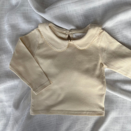 Cream Collared Long Sleeve Top 12-18 Months