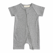 Organic Cotton Ribbed Zip Rompers