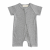 Organic Cotton Ribbed Zip Rompers