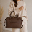 Smooth Vegan Leather Midi Baby Nappy Changing Bag
