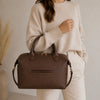 Smooth Vegan Leather Midi Baby Nappy Changing Bag