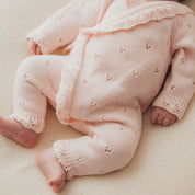 Heirloom Pointelle Romper - Ballet Pink