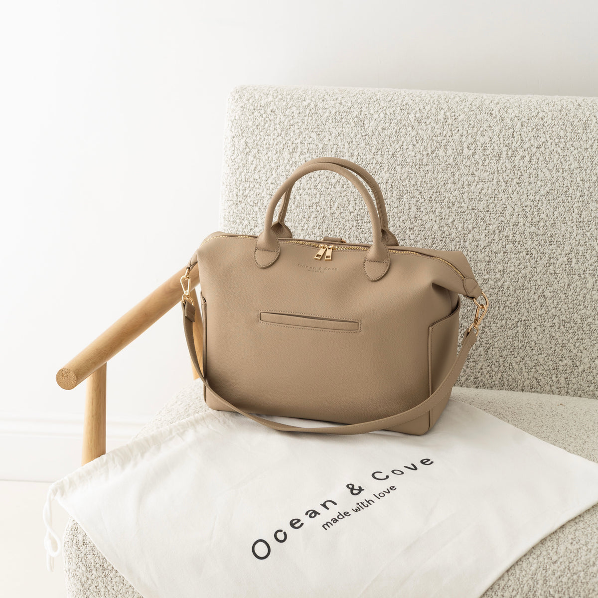 Pebbled Vegan Leather Baby Nappy Changing Bag