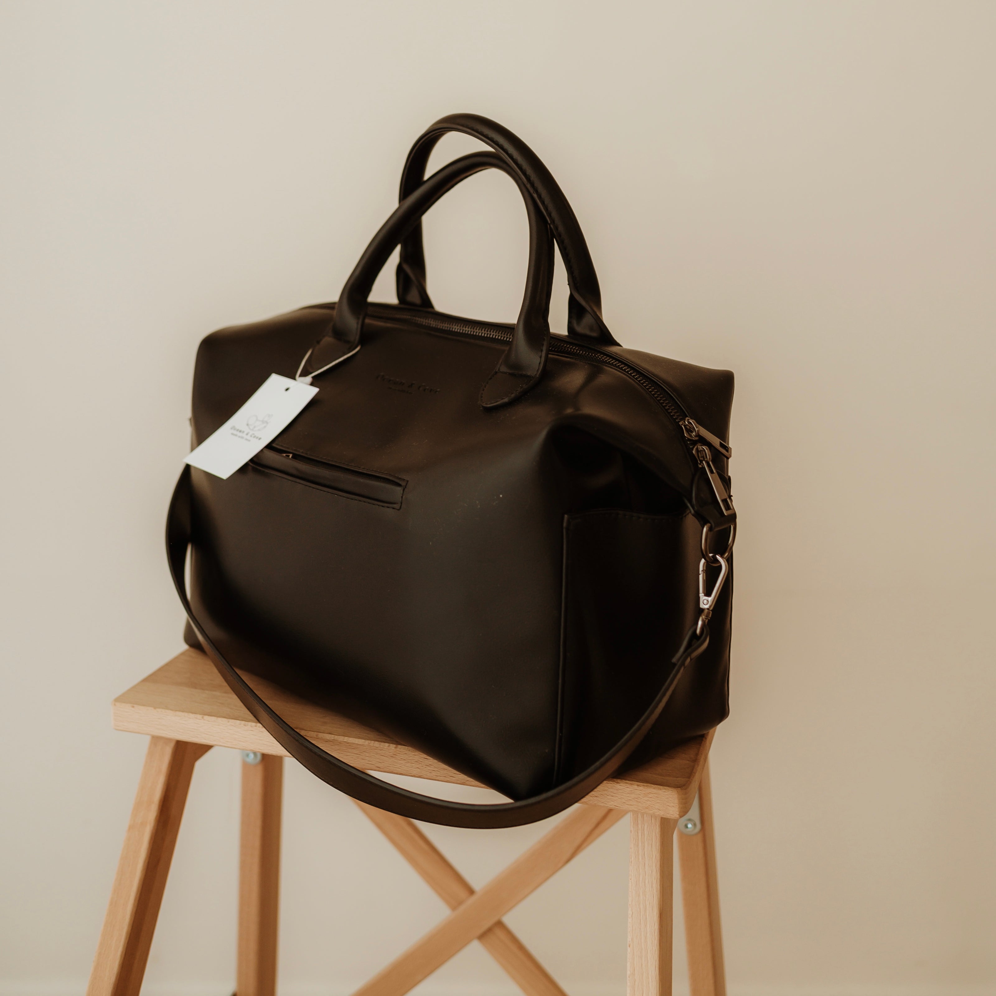 Vegan Leather Midi Baby Nappy Changing Bag