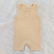Organic Cotton Sleeveless Ribbed Rompers