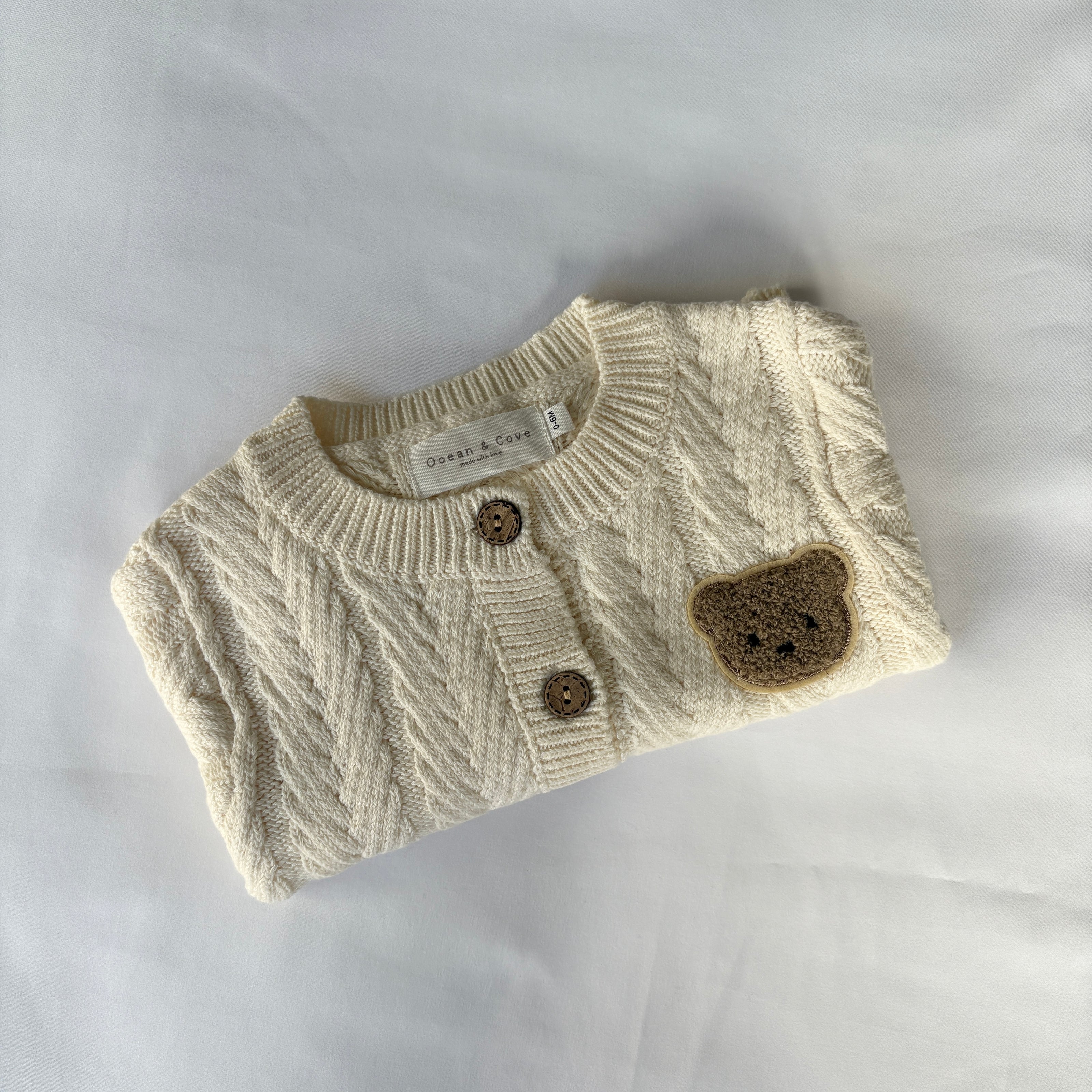 Cream Teddy Bear Cardigan