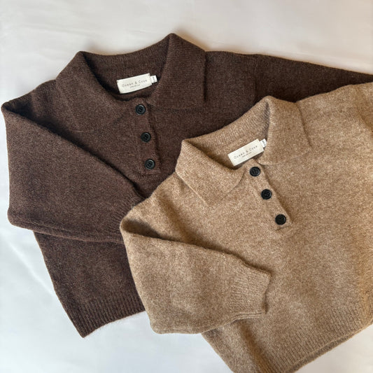 Collared Knitted Jumper