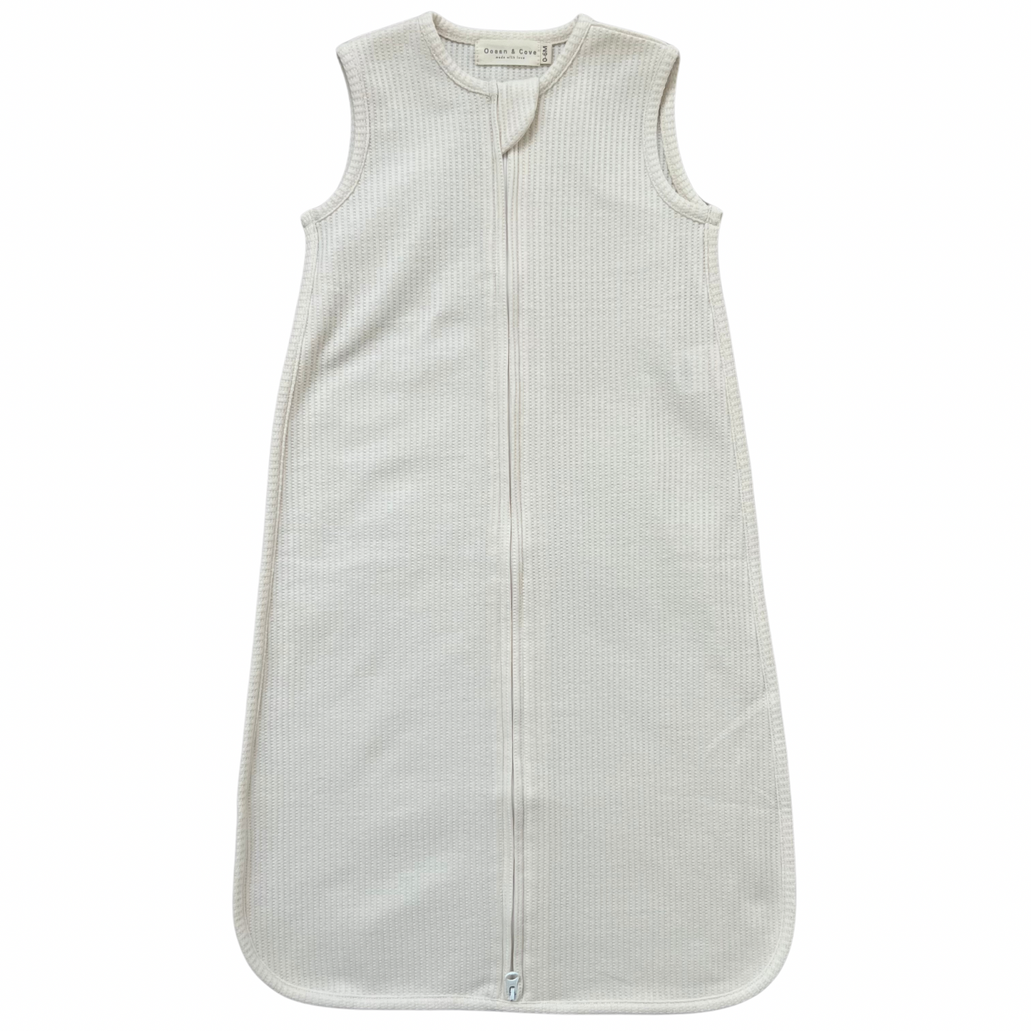 0.5tog Waffle Two-Way Zip Summer Sleeping Bag Ivory 0-6 Months