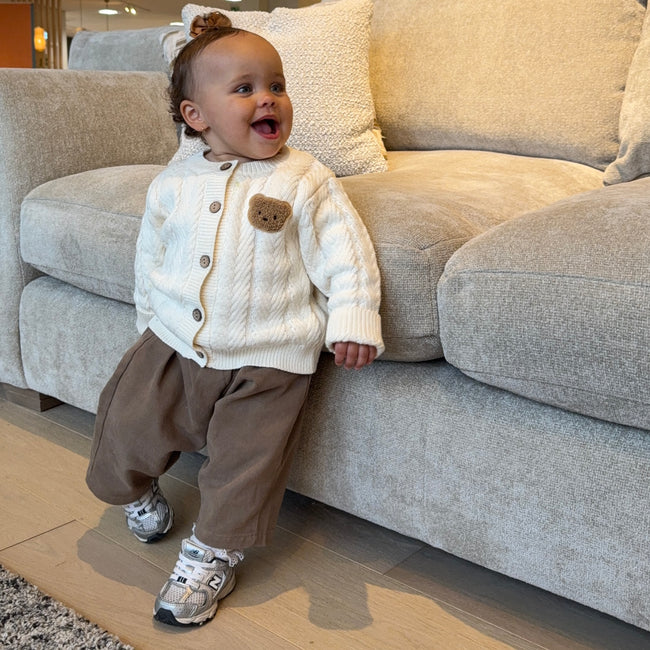 Cream Teddy Bear Cardigan