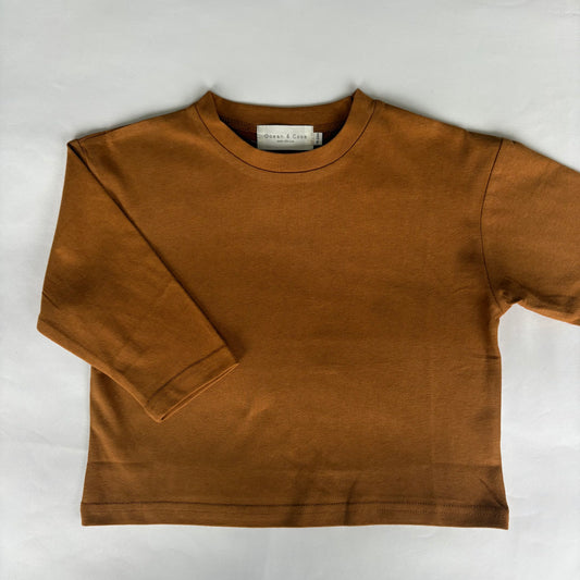 Burnt Orange Cotton Long sleeve Top 18-24 months