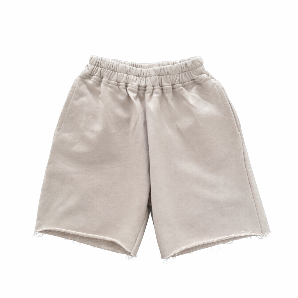 Raw Hem Longline Sweat Shorts