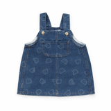 Teddy Denim Pinafore Dress