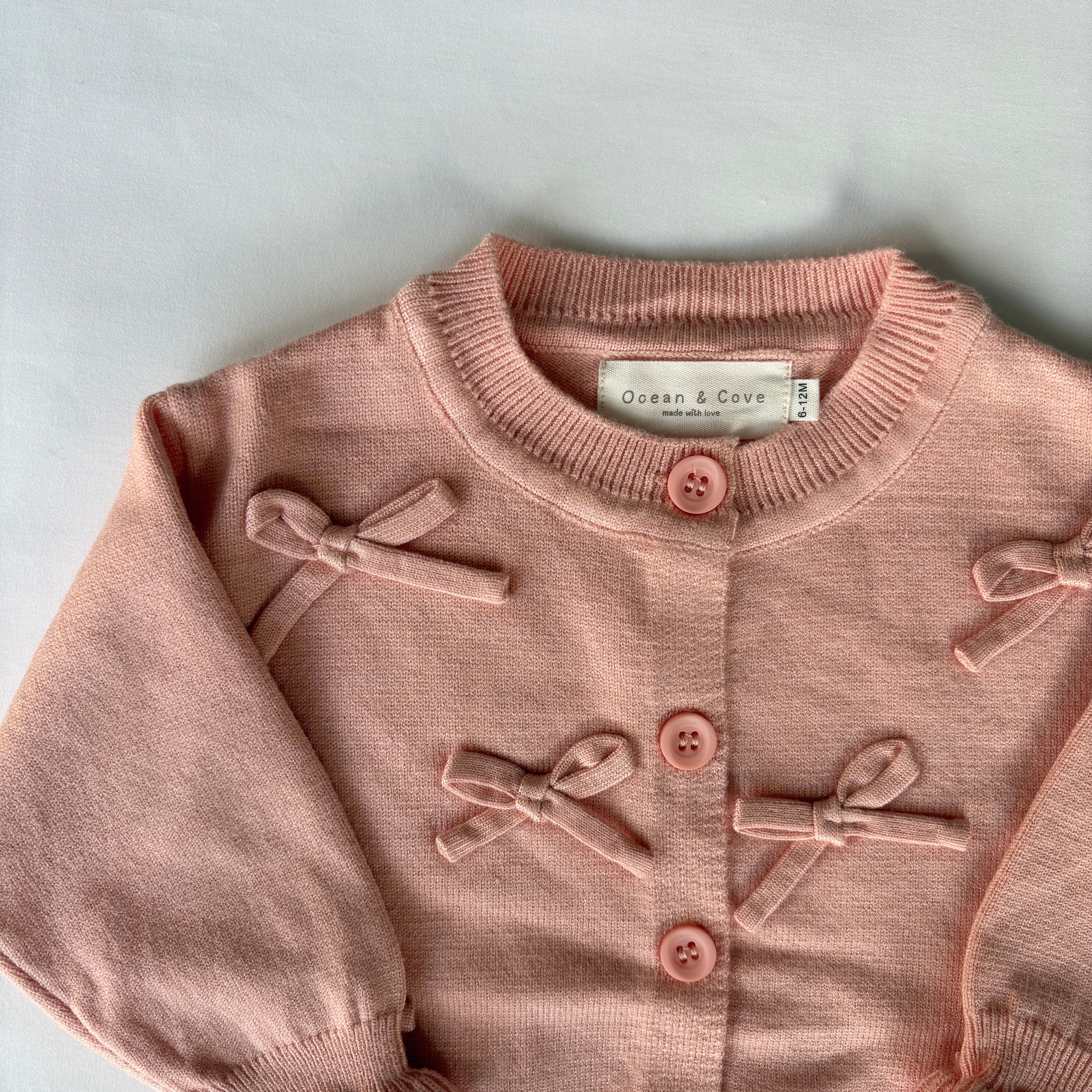 Frill Cuff Bow Cardigan