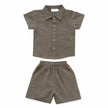 Linen Style Shirt and Short Set