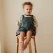 Dungarees Shorts & T Shirt Set