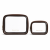 Pebbled Vegan Leather Trim Clear Pouches (2 pack)