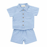 Linen Style Shirt and Short Set