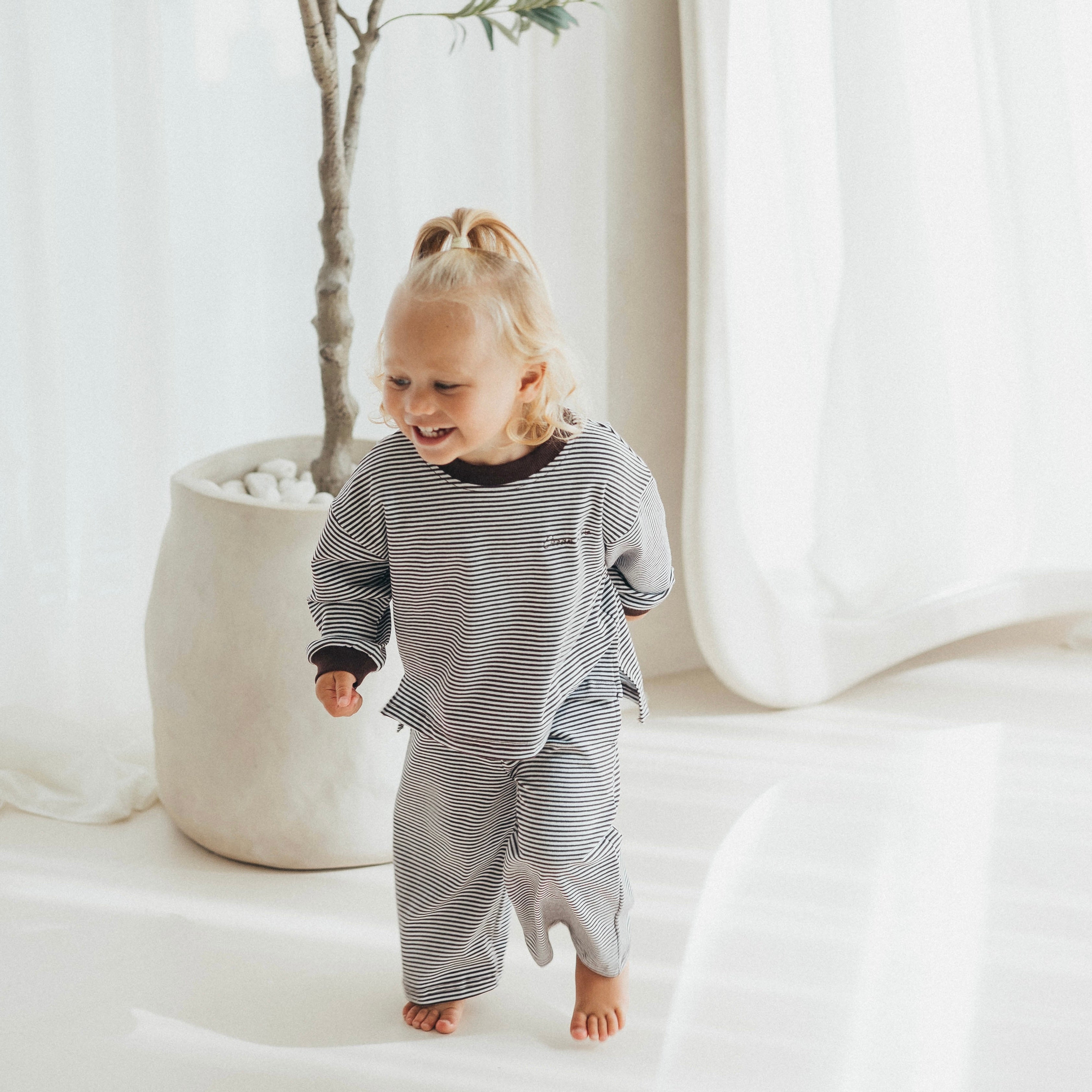 The Everyday Stripe Set - Cocoa