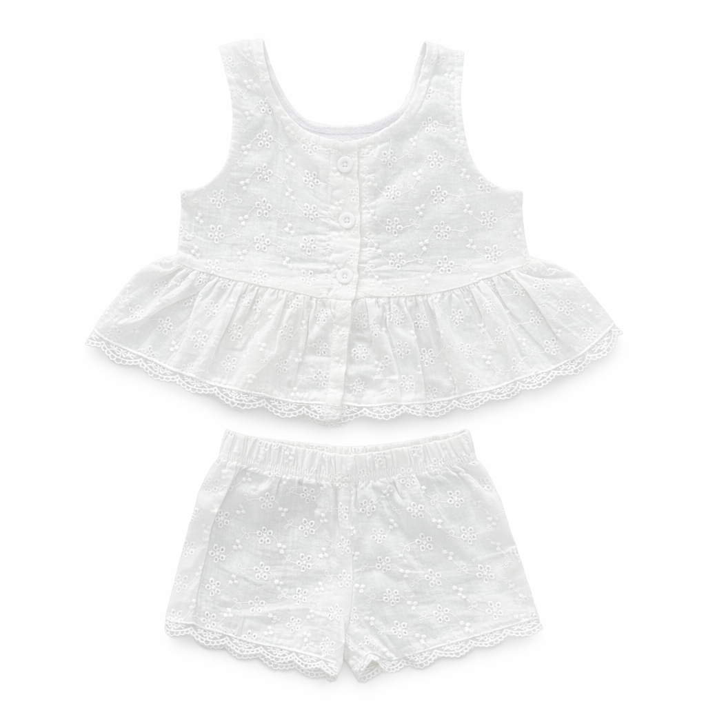 Dainty Cutout Floral Co-ord