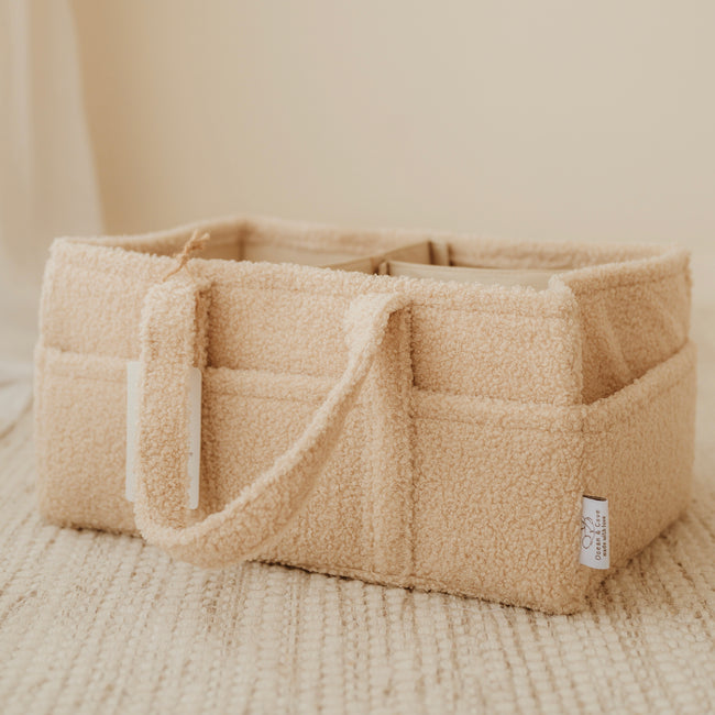 Baby Nappy Caddy Organiser Teddy Fabric