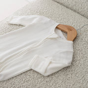 Organic Cotton Pointelle Sleepsuit - White