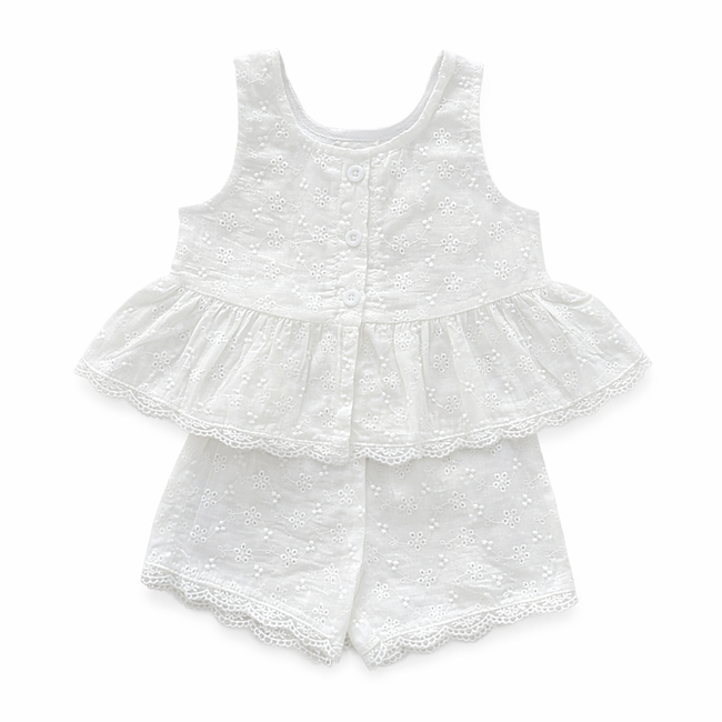 Dainty Cutout Floral Co-ord