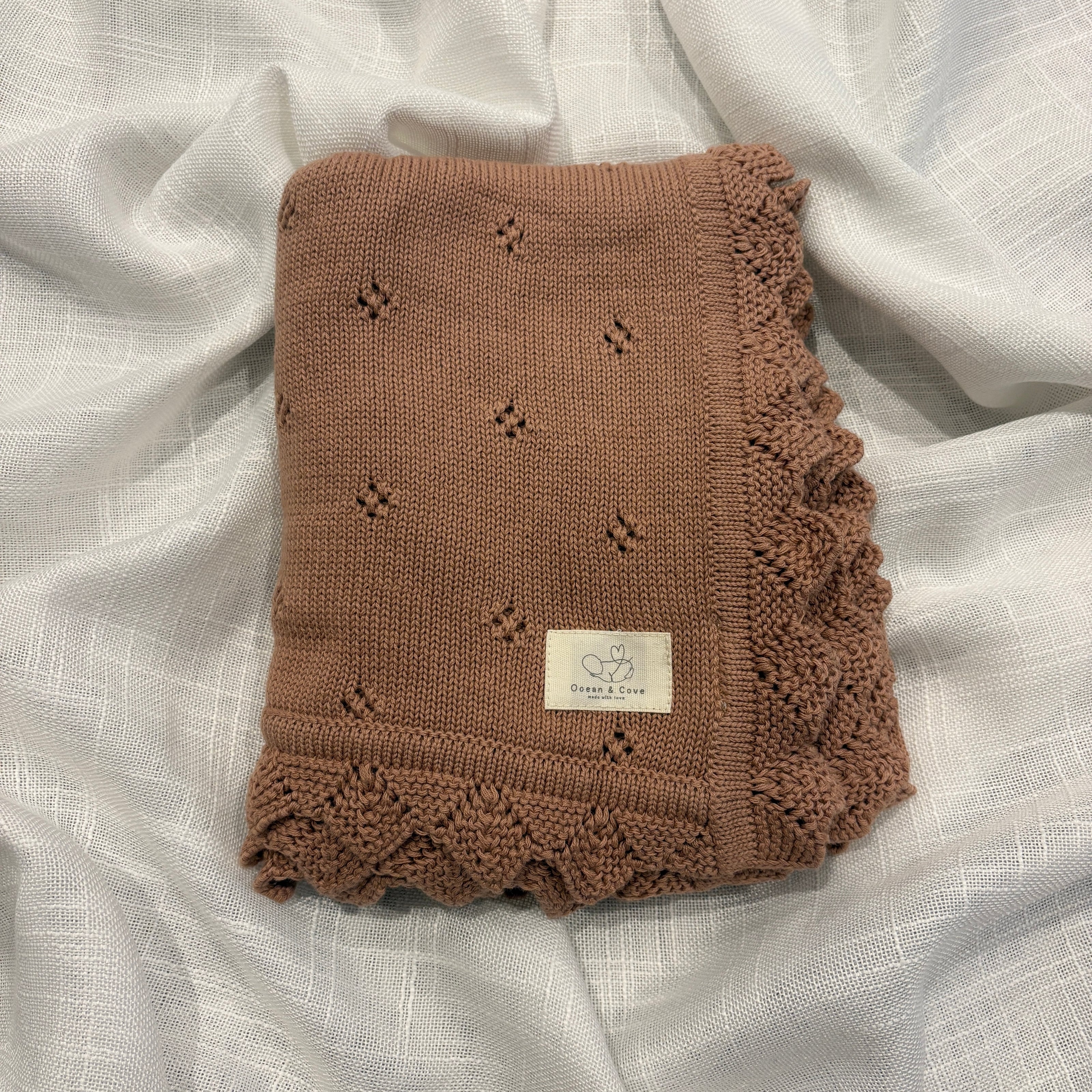 Organic Cotton Pointelle Baby Blanket