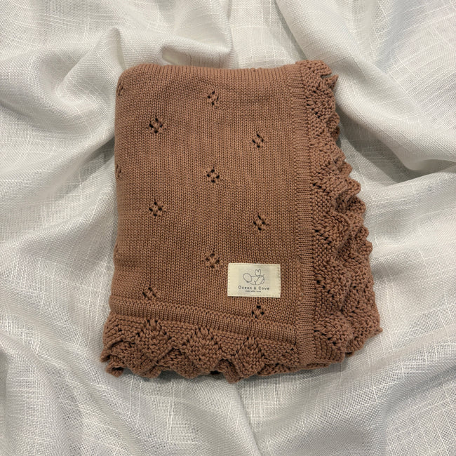 Organic Cotton Pointelle Baby Blanket