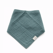 Organic cotton muslin baby dribble bib in Green
