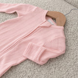 Organic Cotton Pointelle Sleepsuit - Pink