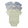 Organic Cotton Ribbed Short Sleeve Bodysuits (3 pack)
