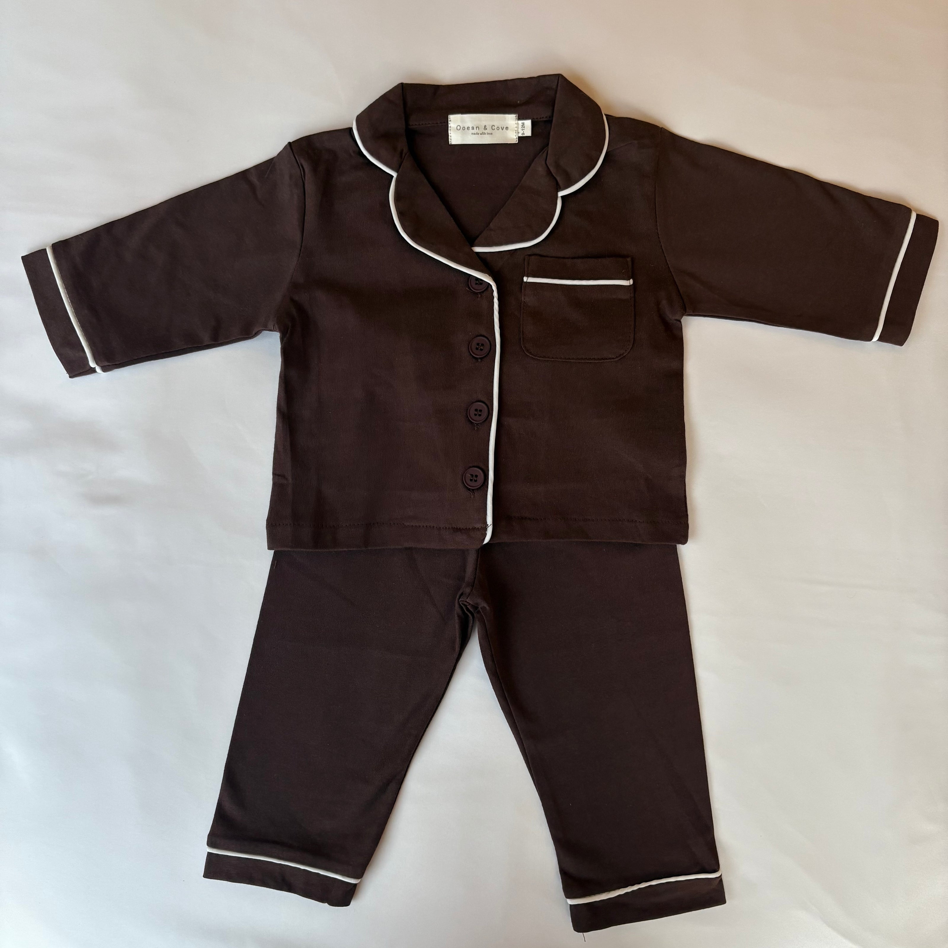 Contrast Trim Pyjama Set