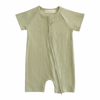 Organic Cotton Ribbed Zip Rompers